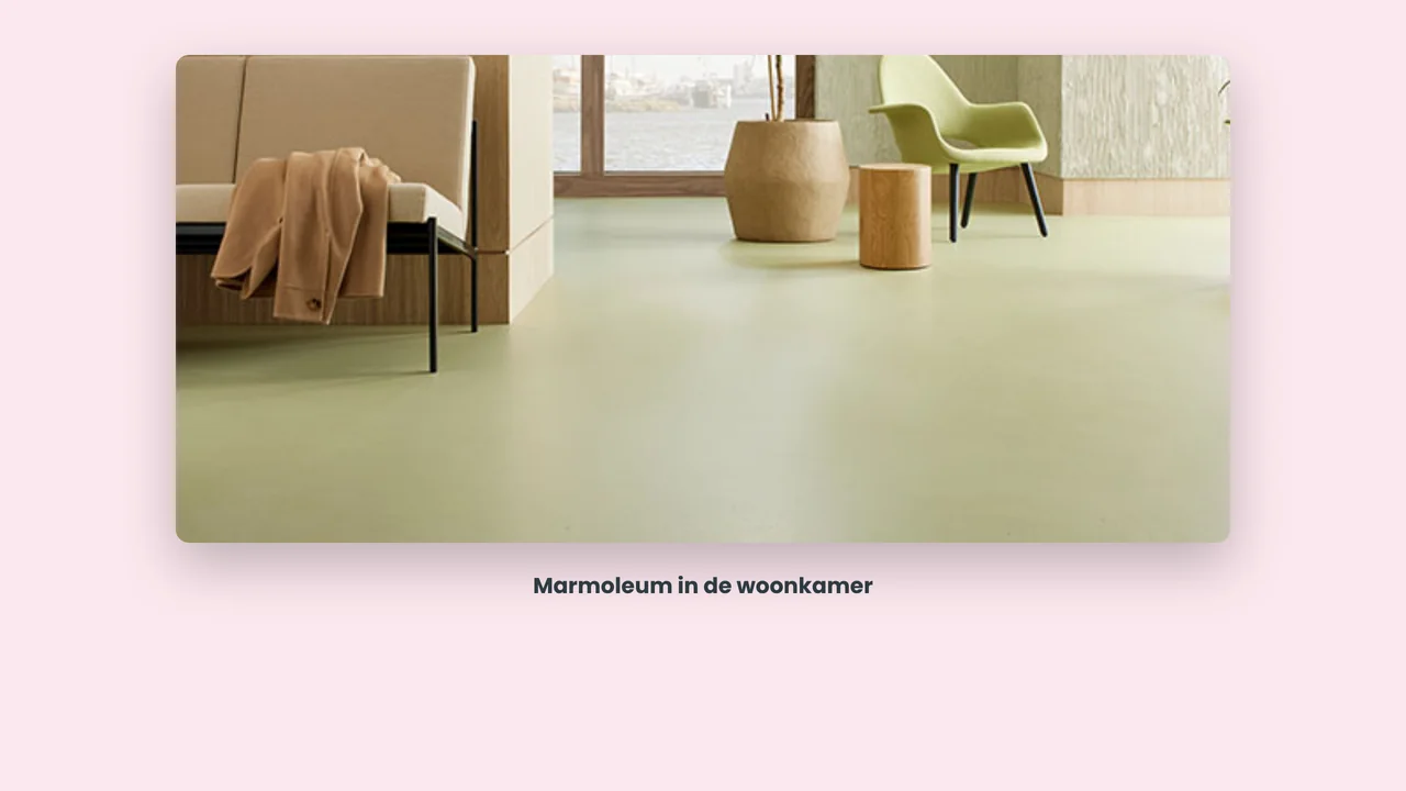 Marmoleum vloer in een woonkamer, verkrijgbaar bij Hello Floor