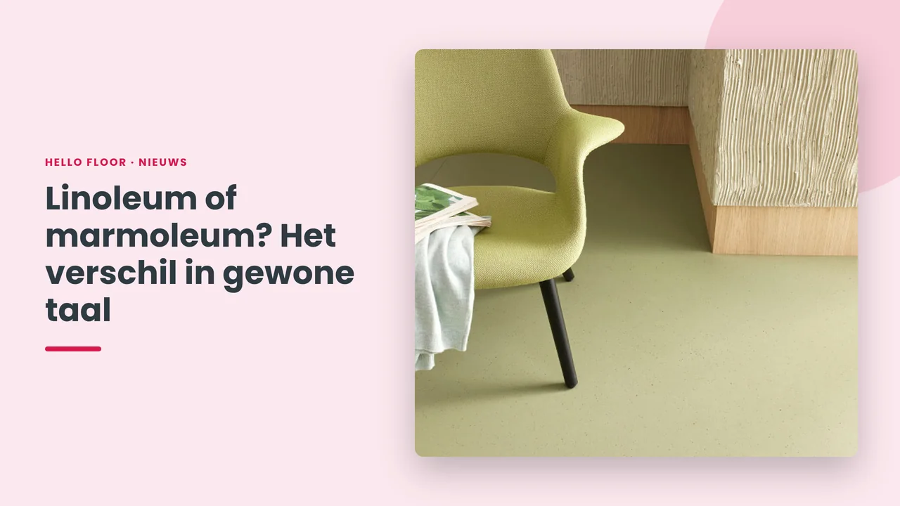 Marmoleum vloer in een lichte woonkamer, verkrijgbaar bij Hello Floor