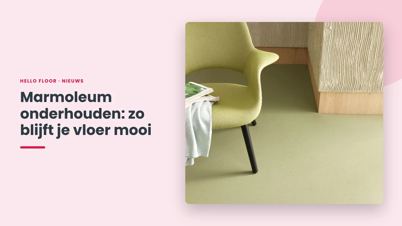 Schone marmoleum vloer in een lichte woonkamer