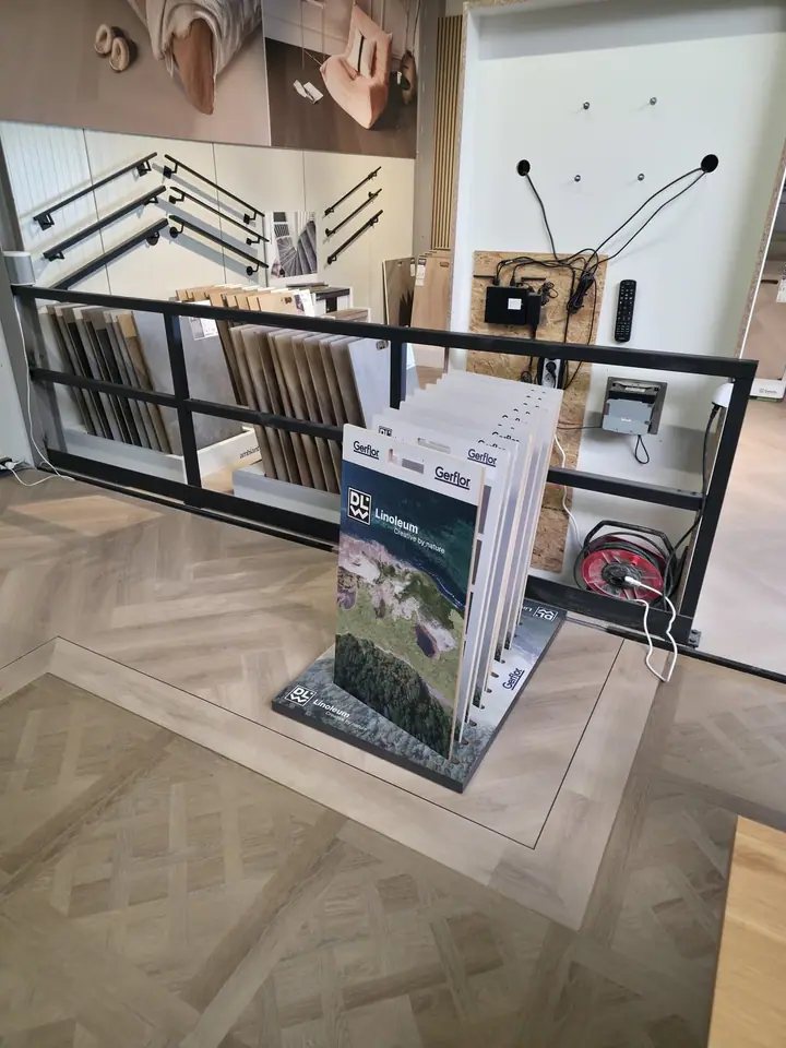 Forbo Marmoleum stalen in de showroom van Hello Floor in Purmerend